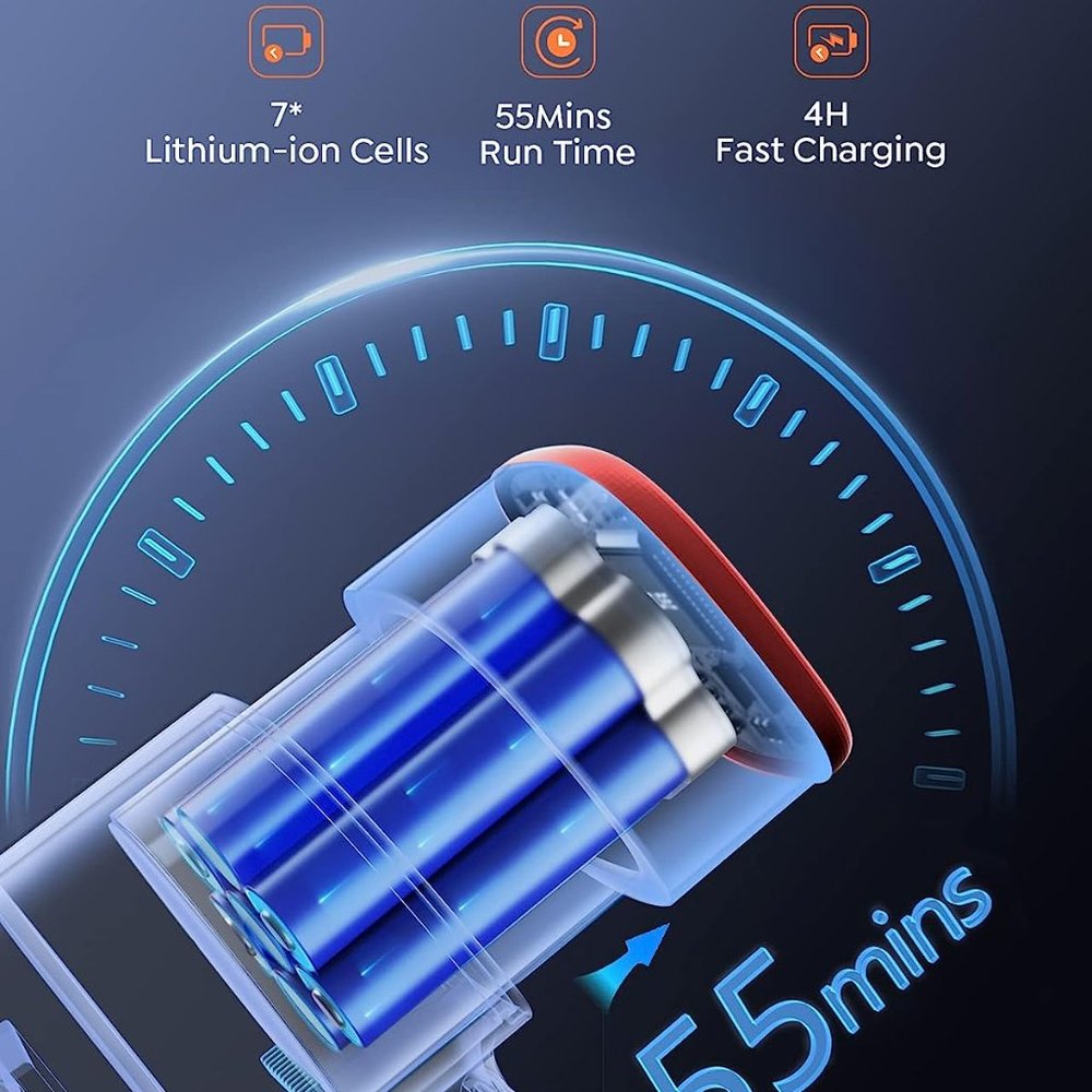 BuTure Cordless Vacuum Cleaner - 450W 38Kpa with Auto Mode Docking Station - Picture 5 of 8